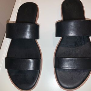 Cole Haan Black Leather Findra Sandal